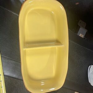 VIETRI Made in Italy 14" Oval Divided Vegetable Bowl -